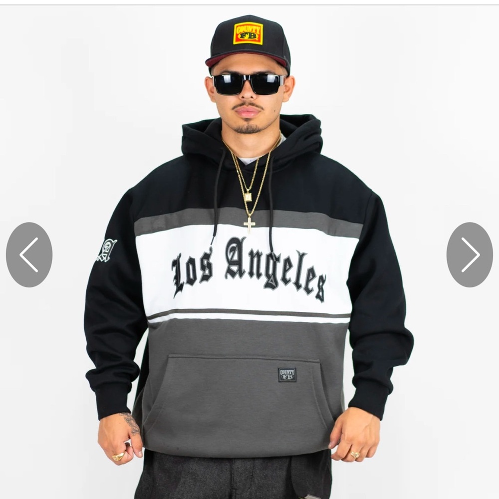 Black and Gray Color-Blocked Sweatshirt